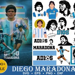 200 Diego Maradona Svg, Rip Maradona svg, Diego Maradona Bundle svg, Maradona Silhouette, Argentina Legend svg Digital I