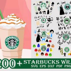 200 Starbucks Wrap, Starbucks Wrap, Starbucks svg, Starbucks , Wrap svg ,Starbucks bundle, Wrap bundle