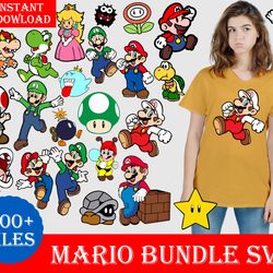 200 Super Mario Bundle SVG,  Super Mario Svg, Super Mario Game Svg, Super Mario Lovers, Super Mario Gifts, Video Game Sv