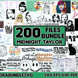 200 Taylor Midnights Svg, Taylor Midnight Svg, T-S Midnight Svg, Midnight New Album 2022 Svg, Swiftie Svg, Swift Midnigh
