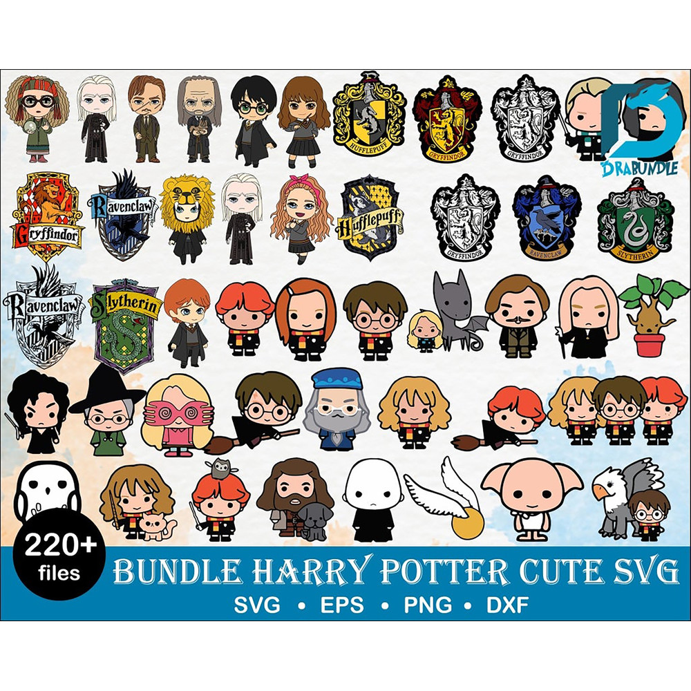 220 Harry Potter Cute bundle svg, png, dxf, eps, cute wizard svg bundle for cricut and print, High quality, Instant download.jpg