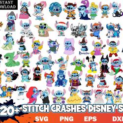 220 Stitch Crashes disney SVG Bundle, stitch svg, Cricut & Silhouette Cutting Files, lilo and stitch svg, Digital Dowloa