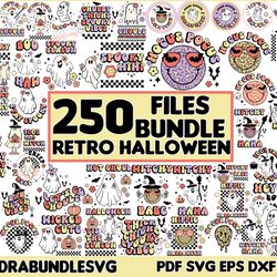 250 Bundle Retro Halloween Svg ,Halloween Horror Movies Characters Bundle PNG Printable, Svg Files For Sublimation Desig