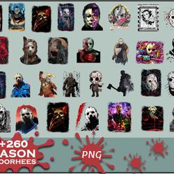 260 Jason voorhees PNG ,Halloween Horror Movies Characters Bundle PNG Printable, Png Files For Sublimation Designs Insta