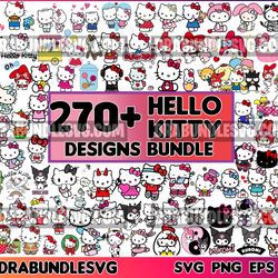 270 Sanrio SVG Files, Hello Kitty SVG Bundle, Hello Kitty Svg Bundle, Hello Kitty Svg File, Kitty Svg, Cat Svg, Cartoon