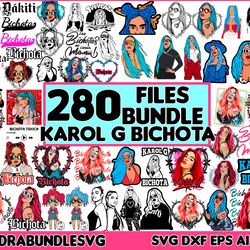 280 karol g with red hair svg, bichota svg, la bichota svg, karol g red hair design, karol g tattoo, sublimation designs