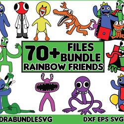 70 Rainbow friends SVG, Rainbow friends SVG, Rainbow friends png, Cutting File, Roblox cut file, Cricut, Plotter, Transf