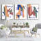 3 bright modern abstract posters