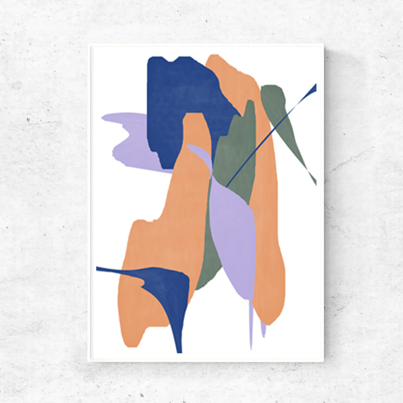 3 bright modern abstract posters digital art