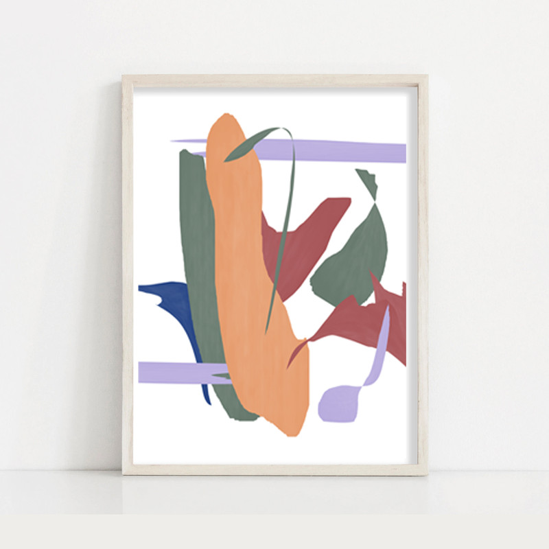 3 bright modern abstract posters digital art