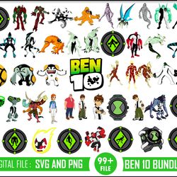 99 BEN 10 Clipart,Ben 10 images,Ben 10 characters,Ben 10 png, printable, transparent backgrounds, Instant Download