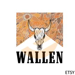 morgan wallen bull skull country music concert svg file