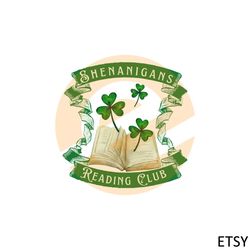 shenanigans reading club funny lover st patricks day png