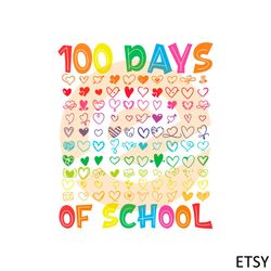100 days of school 100 heart svg graphic designs files