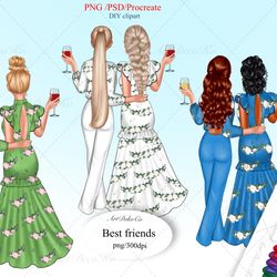 best friends clipart