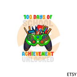 level 100 day of school unlocked gamer 100th days of school svg