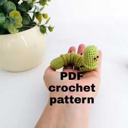 digital pdf pattern crochet caterpillar