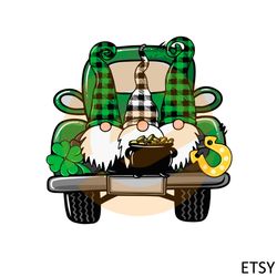 st patrick's day gnomes truck svg files silhouette diy craft