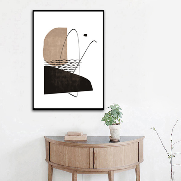 3 abstract prints in black and brown tones are available for download