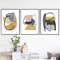 3 abstract prints in gray and yellow tones are available for download