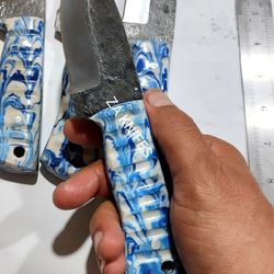 beautiful hand steel skinner knife 8.5 inch 5 pieces set