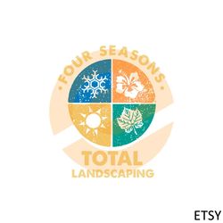 four seasons total landscaping vintage retro svg