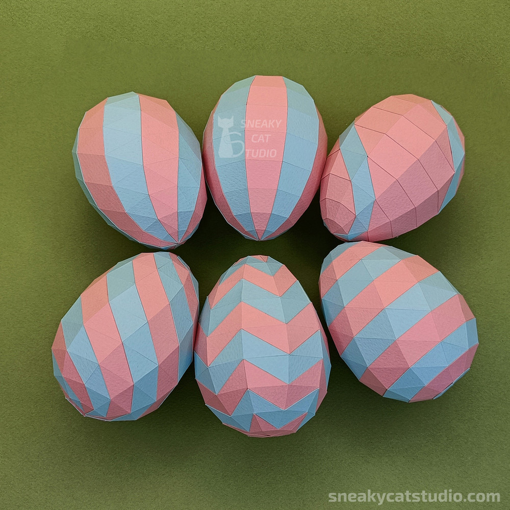easter-eggs-decor-fake-food-paper-DIY-papercraft-low-poly-3D-Pepakura-PDF-Pattern-Download-paper-craft-Template-origami sculpture-model-wall-1.jpg