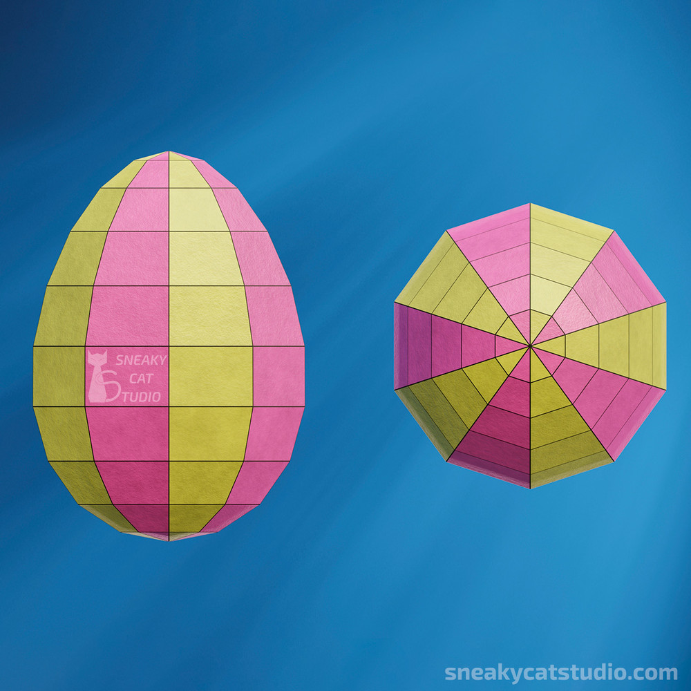 easter-eggs-decor-fake-food-paper-DIY-papercraft-low-poly-3D-Pepakura-PDF-Pattern-Download-paper-craft-Template-origami sculpture-model-wall-4.jpg