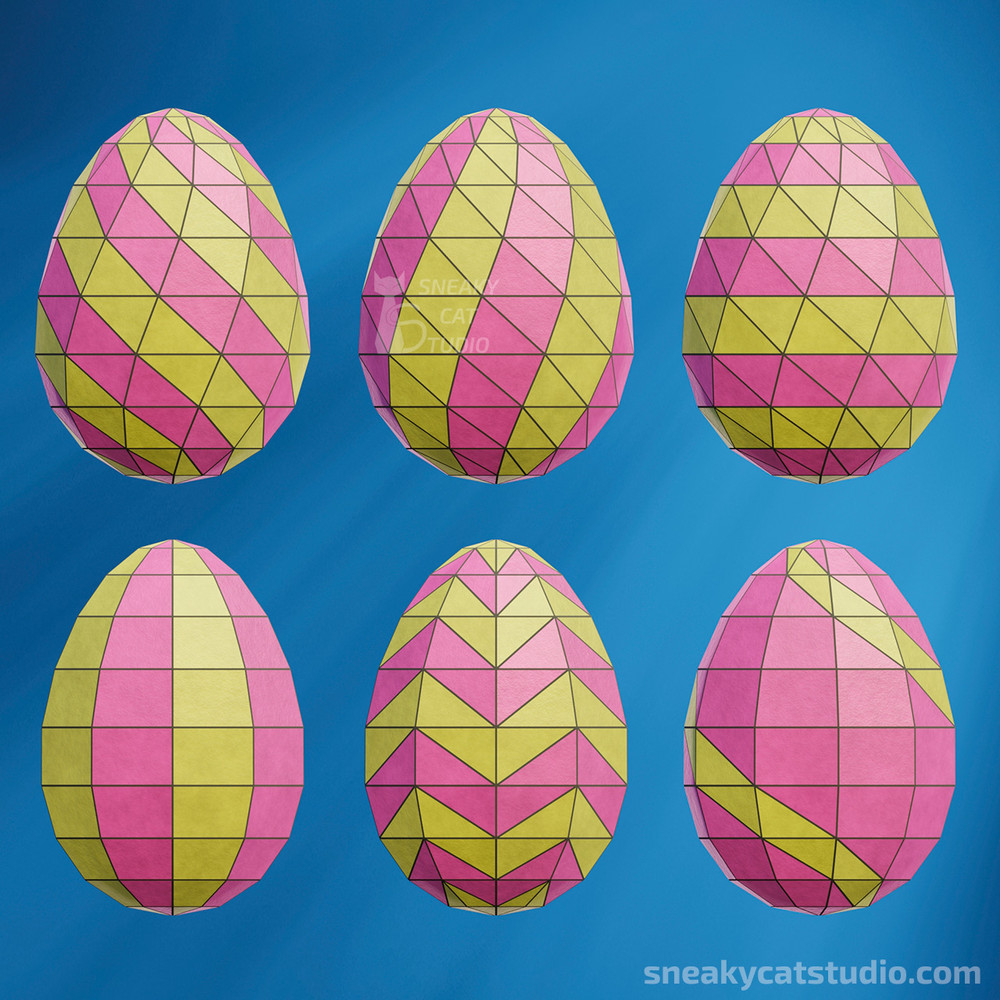 easter-eggs-decor-fake-food-paper-DIY-papercraft-low-poly-3D-Pepakura-PDF-Pattern-Download-paper-craft-Template-origami sculpture-model-wall-11.jpg