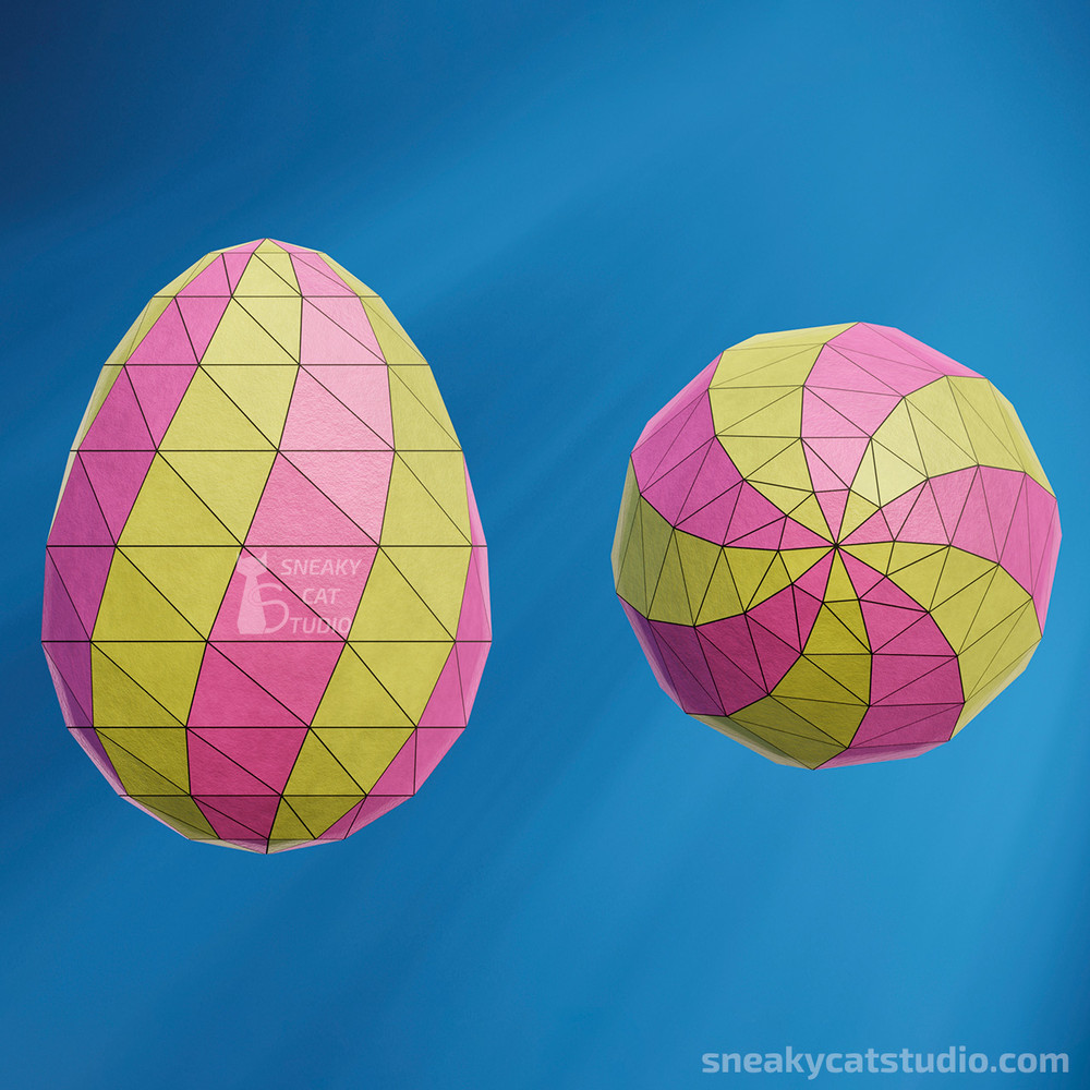 easter-eggs-decor-fake-food-paper-DIY-papercraft-low-poly-3D-Pepakura-PDF-Pattern-Download-paper-craft-Template-origami sculpture-model-wall-6.jpg