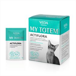 Synbiotic complex for cats VEDA My Totem Actiflora Multiprobiotic and Prebiotic 30pcs