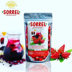 2 PACKS 4 OZ EACH DRY SORREL / HIBISCUS WITH BAYLEAVES, CLOVE AND STARANISE