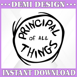 Principal of all things svg, png, eps, dxf digital download