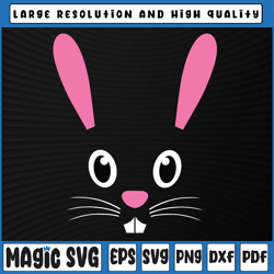 cute little bunny face svg png, funny easter day svg, bunny svg, easter svg, easter, sublimation download
