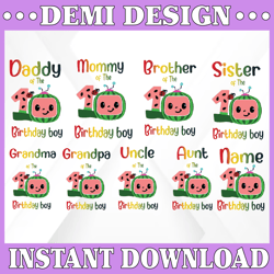 bundle 17 files cocomelon of birthday boy png, coco melon png, cocomelon bundle png, cocomelon birthday png, watermelon