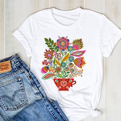 Flower Mandala Shirt, Yoga Silhouette Shirt, Yoga Tee, Namaste Yoga Shirt