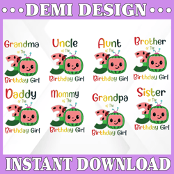 Bundle 8 files Cocomelon Of Birthday Girl PNG, Coco Melon png, Cocomelon Bundle png, Cocomelon Birthday png, Watermelon