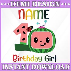 Cocomelon Personalized Name Birthday Girl png svg, Cocomelon Brithday svg png, Cocomelon,Cocomelon Family Birthday PNG