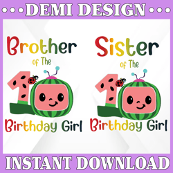Cocomelon Brother and Sister Of Birthday Girl svg, Coco Melon svg, Cocomelon Bundle svg, Cocomelon Birthday svg