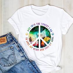 And Into Forest I Go Find My Soul Peace Shirt, Camping Silhouette Shirt, Camping Tee, Camping Shirt