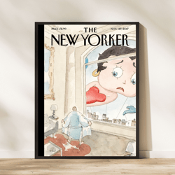 the new yorker magazine cover print november 27 2017, the new yorker poster, magazine cover, aesthetic room decor