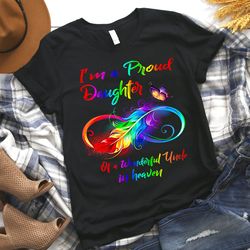 i'm a pround daughter of a wonderful uncle in heaven shirt, heaven silhouette shirt, heaven tee, heaven shirt
