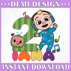 cocomelon personalized name and ages birthday boy svg, coco melon svg, cocomelon svg for cricut, cocomelon birthday svg