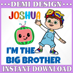 cocomelon personalized name i'm the big brother svg big brother svg coco melon svg cocomelon svg cocomelon birthday wate