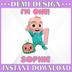 Cocomelon Personalized Name And Ages Birthday Girl PNG, Coco Melon png, Cocomelon png, Cocomelon Birthday png