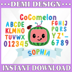Cocomelon Logo And Full Alphabets Birthday svg/png, Cocomelon Brithday svg/png ,Cocomelon Family Birthday PNG