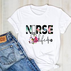 Nurse Life Shirt, Nurse Silhouette Shirt, Nurse Tee, Nurse Shirt