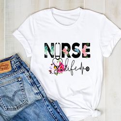 nurse life shirt, nurse silhouette shirt, nurse tee, nurse shirt