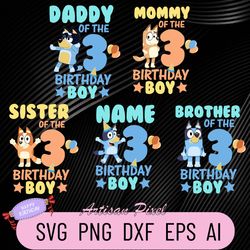 bluey svg bundle cricut, bluey birthday svg, bluey family svg, family svg, kids birthday svg files, kids tv characters s