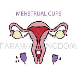 menstrual cups zero waste hand drawn vector illustration set